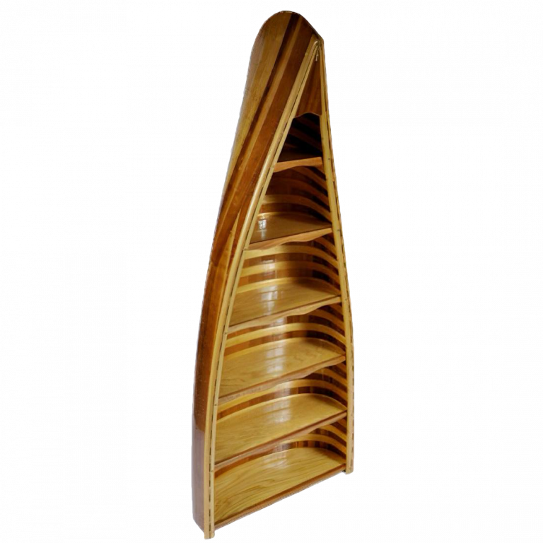 8’ Classic canoe bookcase Canoe furniture